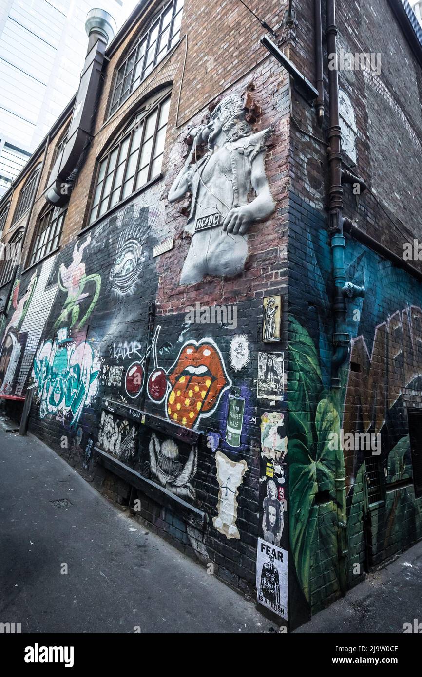 AC/DC Lane Detail in Melbourne Australia Stock Photo - Alamy