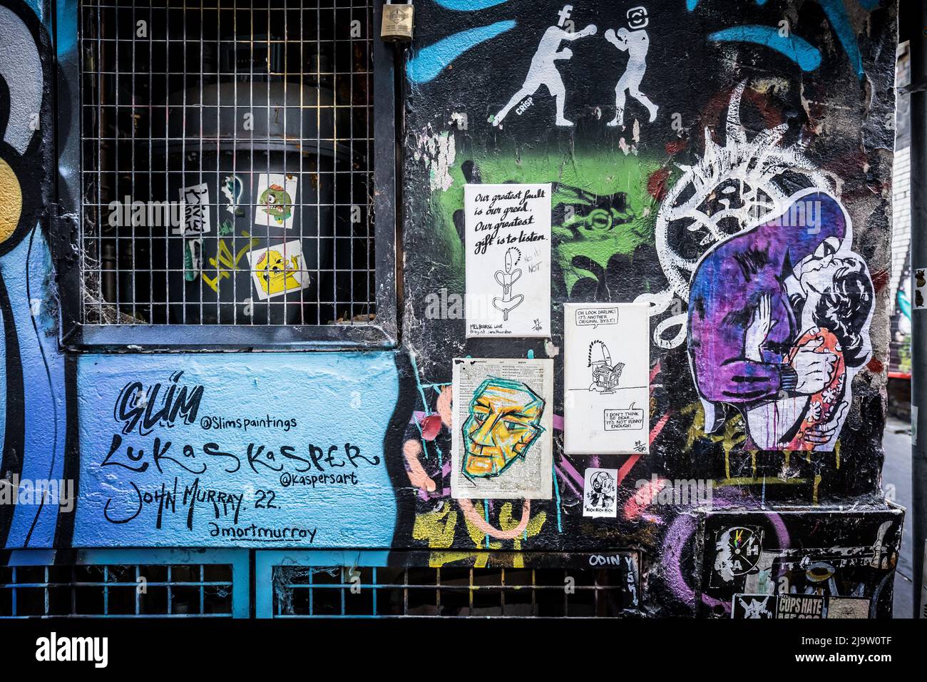 AC/DC Lane Detail in Melbourne Australia Stock Photo - Alamy