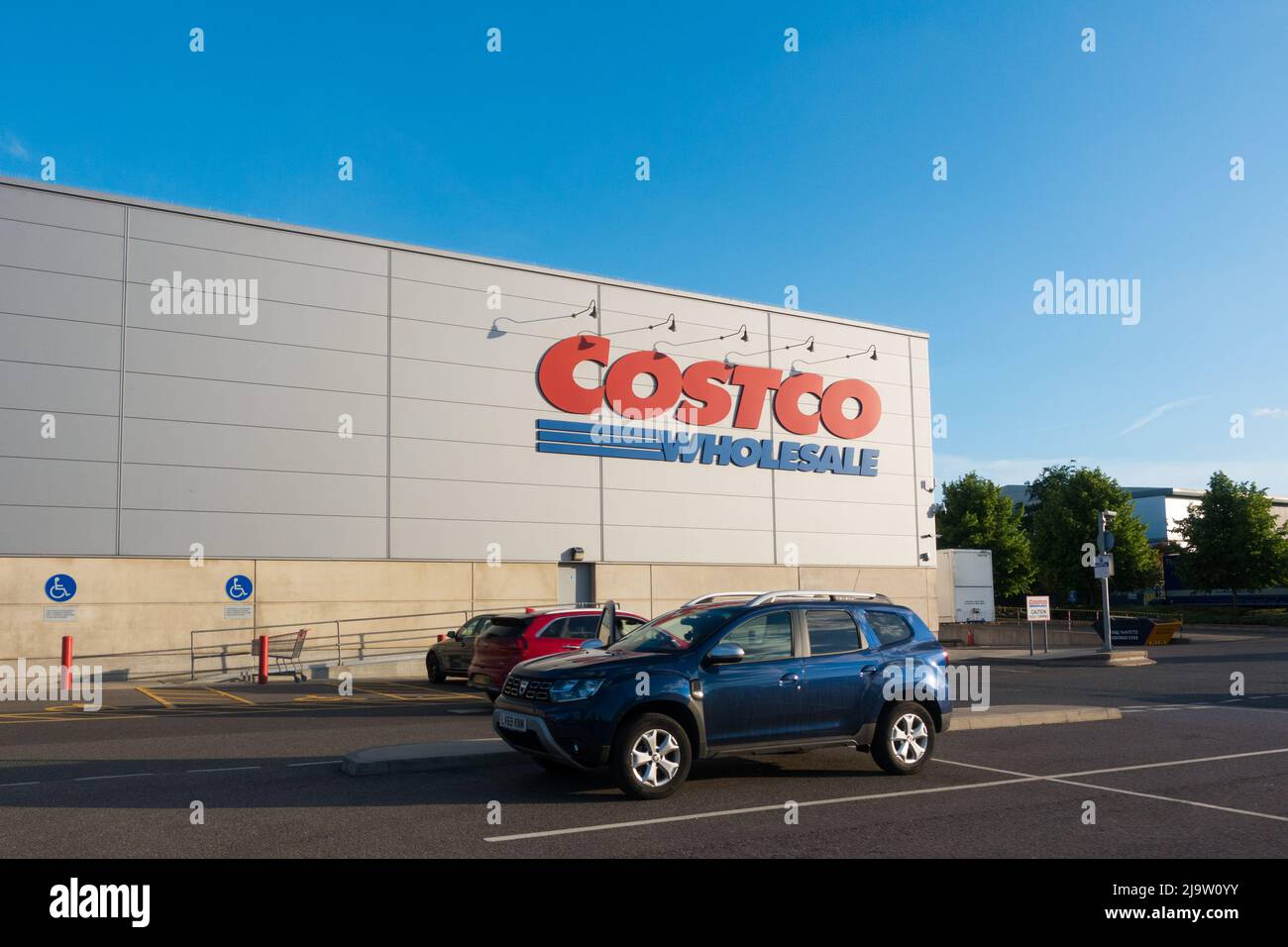 Costco UK  store as viewed from parking area Stock Photo