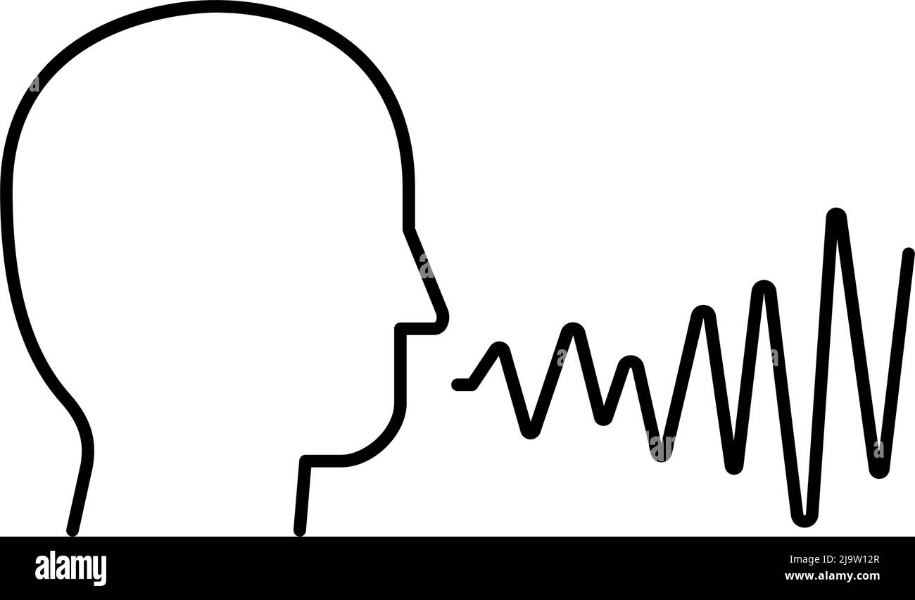 voice vocal line icon vector illustration Stock Vector Image & Art - Alamy