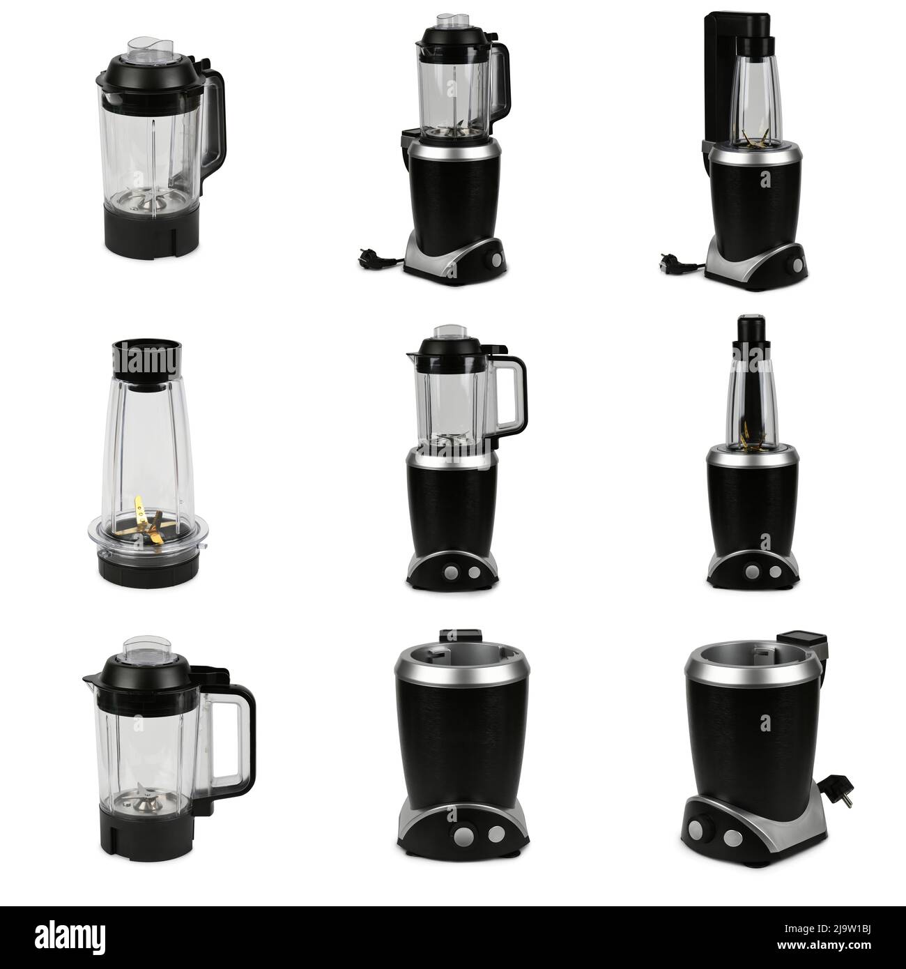 Electric blender, kitchen equipment isolated on white background. High