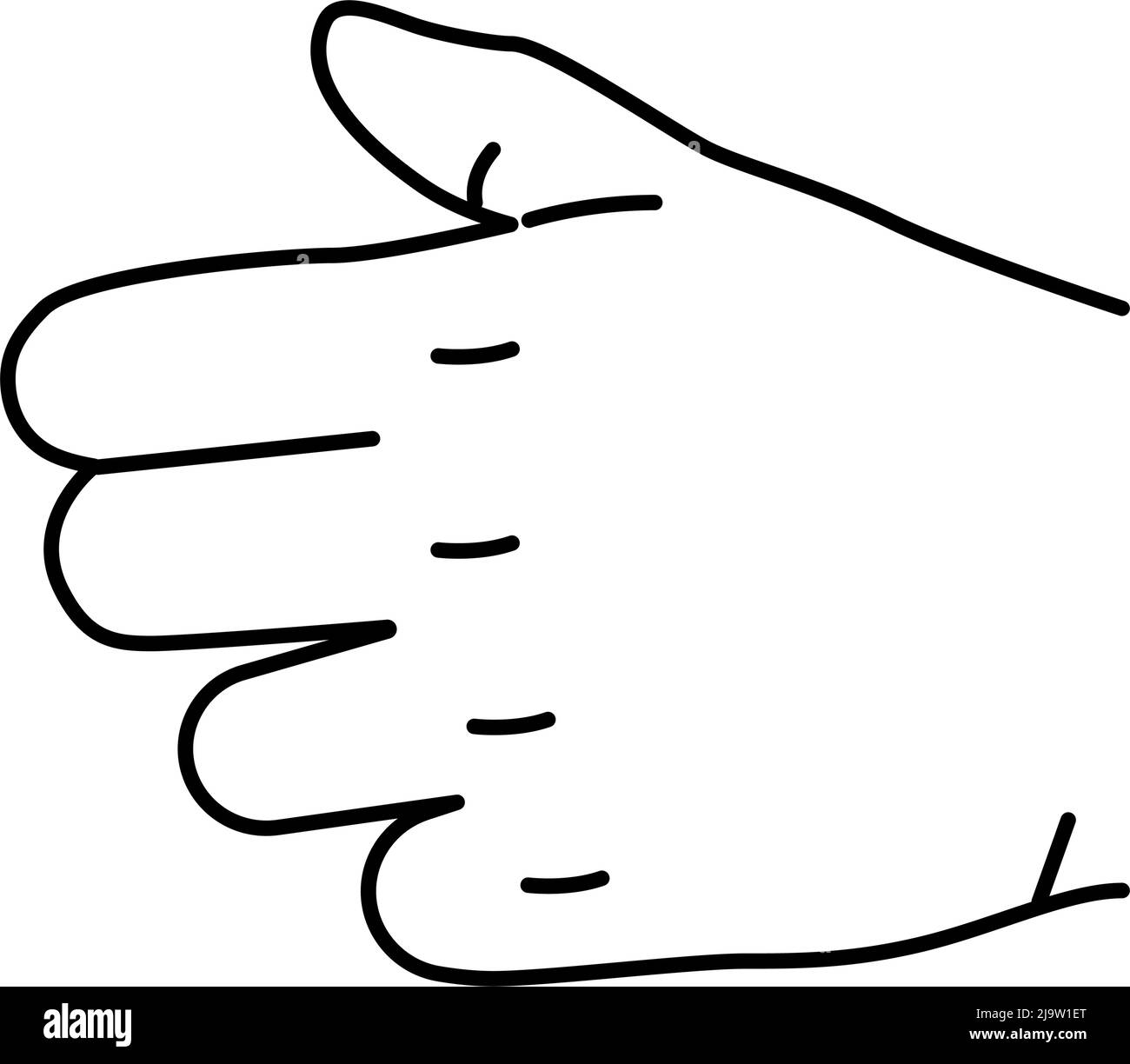 grip hand gesture line icon vector illustration Stock Vector Image