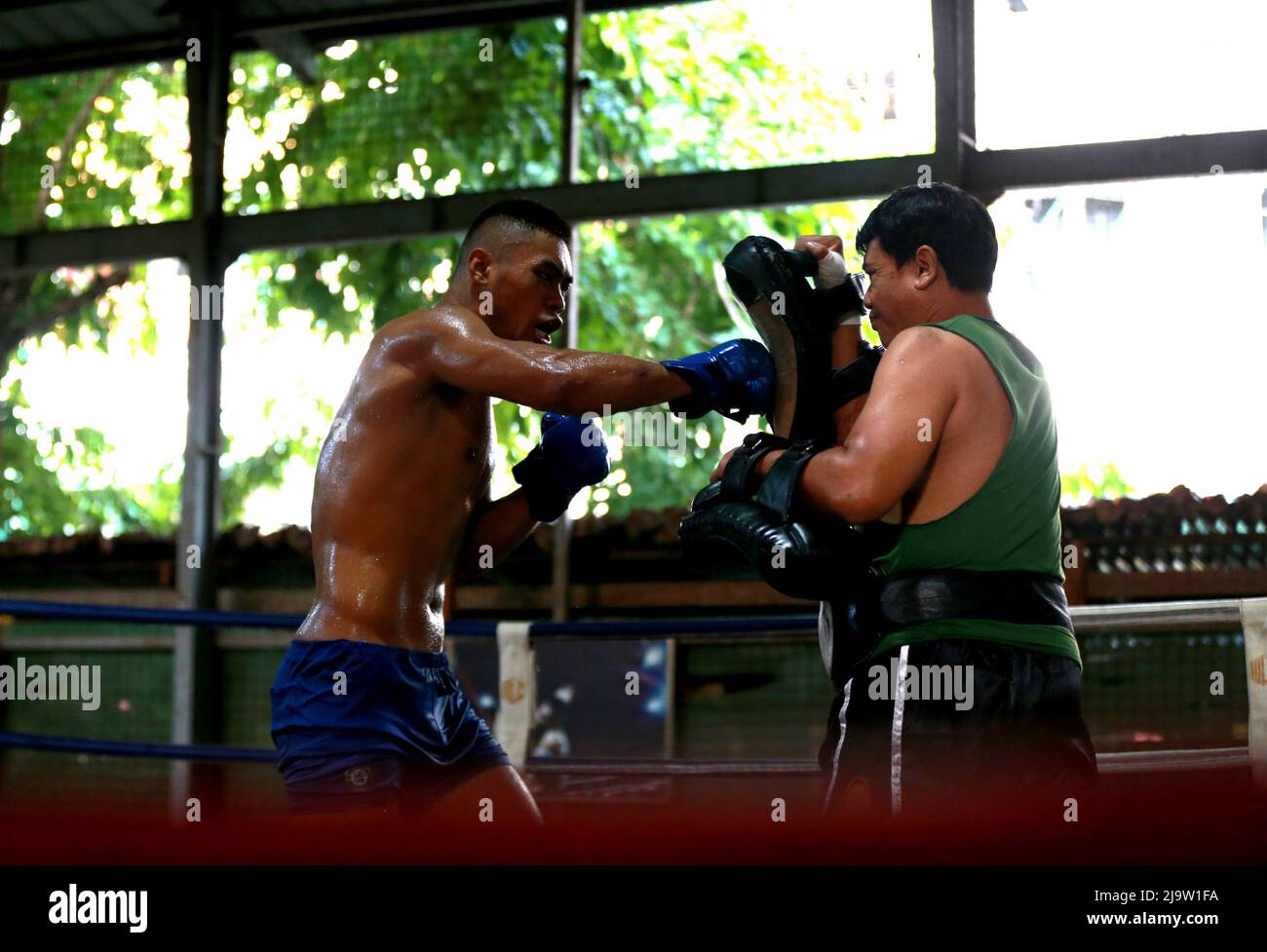Yangon, Myanmar. 24th May, 2022. An amateur for Lethwei, also known as ...