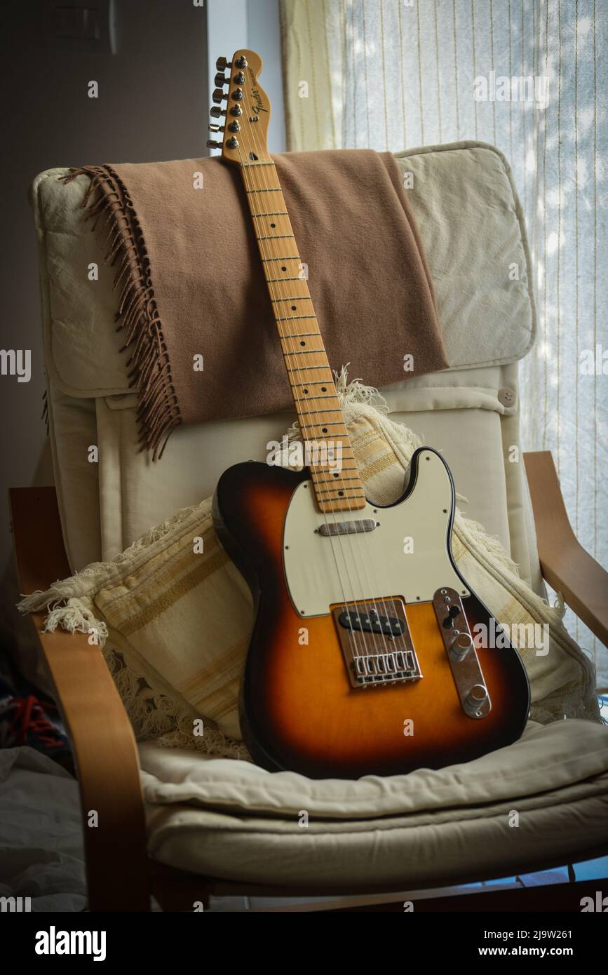 Sunburst Fender Telecaster Stock Photo