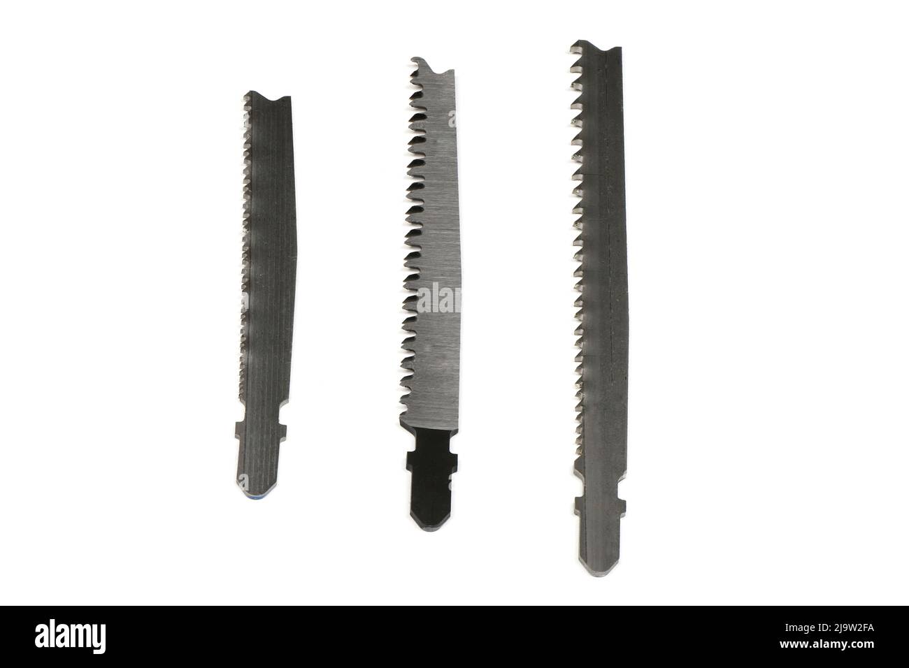 Jigsaw blades for wood isolated on white background. High resolution