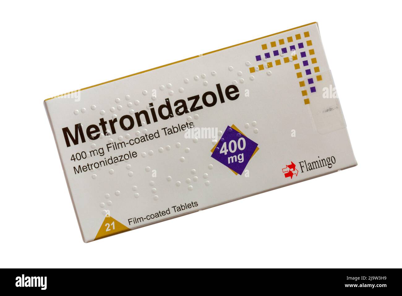 Pack of Metronidazole 400 mg filmcoated tablets antibiotics used to