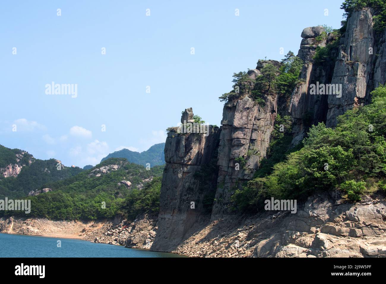 The beautiful landscape of lake and mountain Stock Photo - Alamy