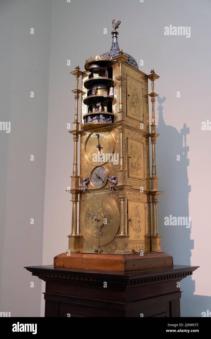 Clock on display at Victoria and Albert museum in London,UK Stock Photo ...