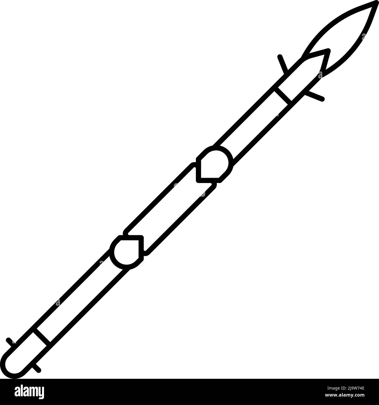 spear weapon line icon vector illustration Stock Vector Image & Art - Alamy