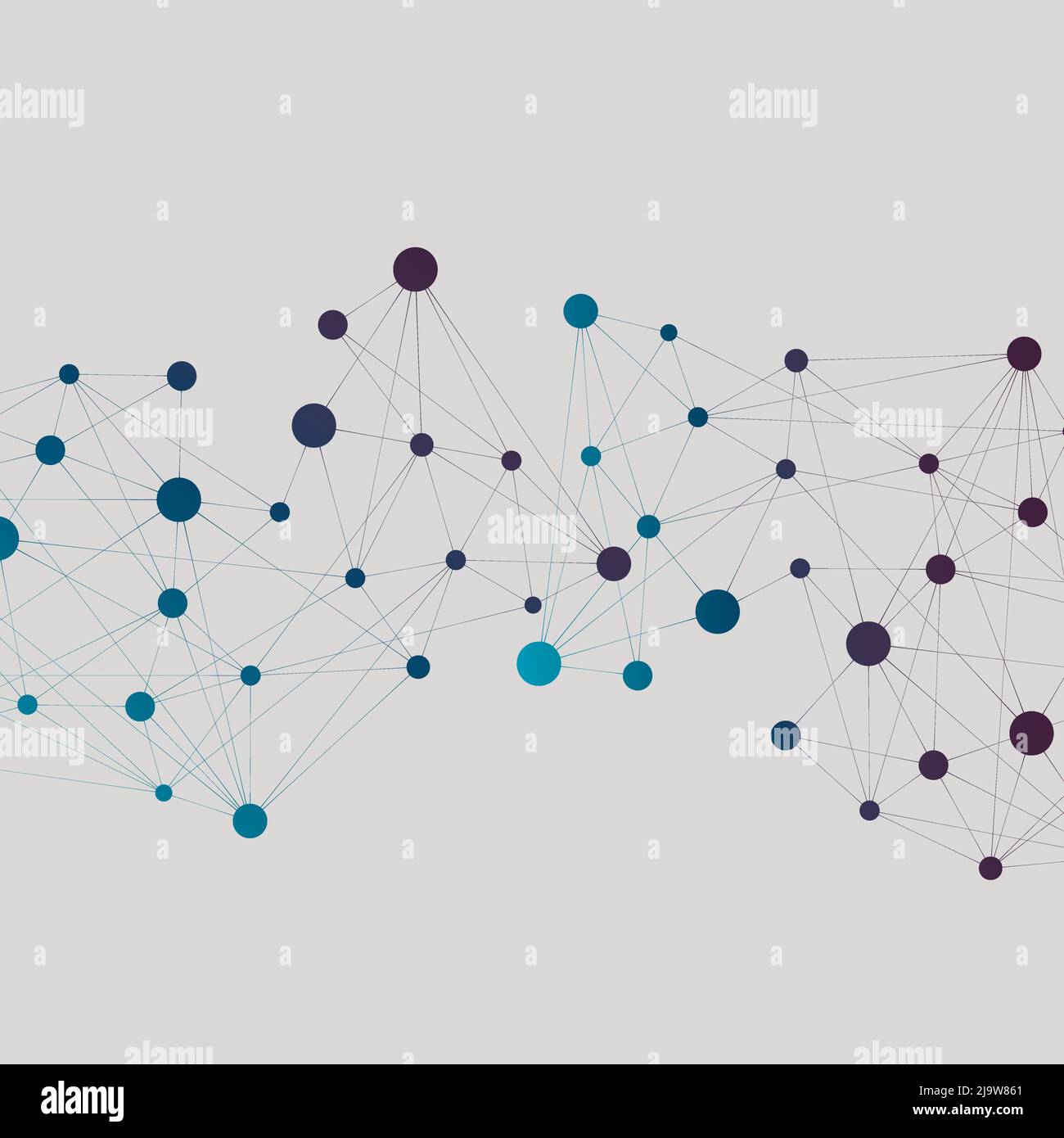 Molecule structure, interconnection network. Technology template vector