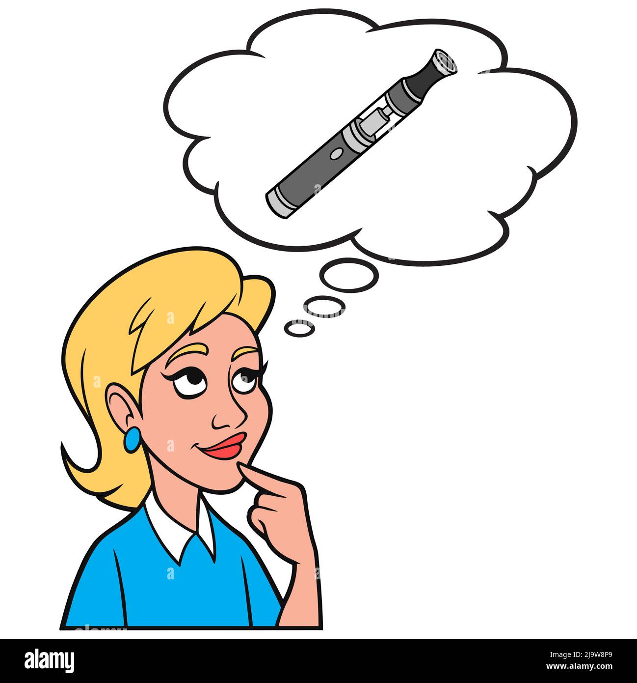 Woman vaping marijuana Stock Vector Images Alamy