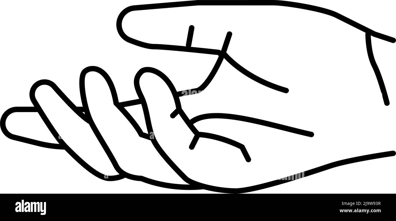give hand line icon vector illustration Stock Vector Image & Art - Alamy