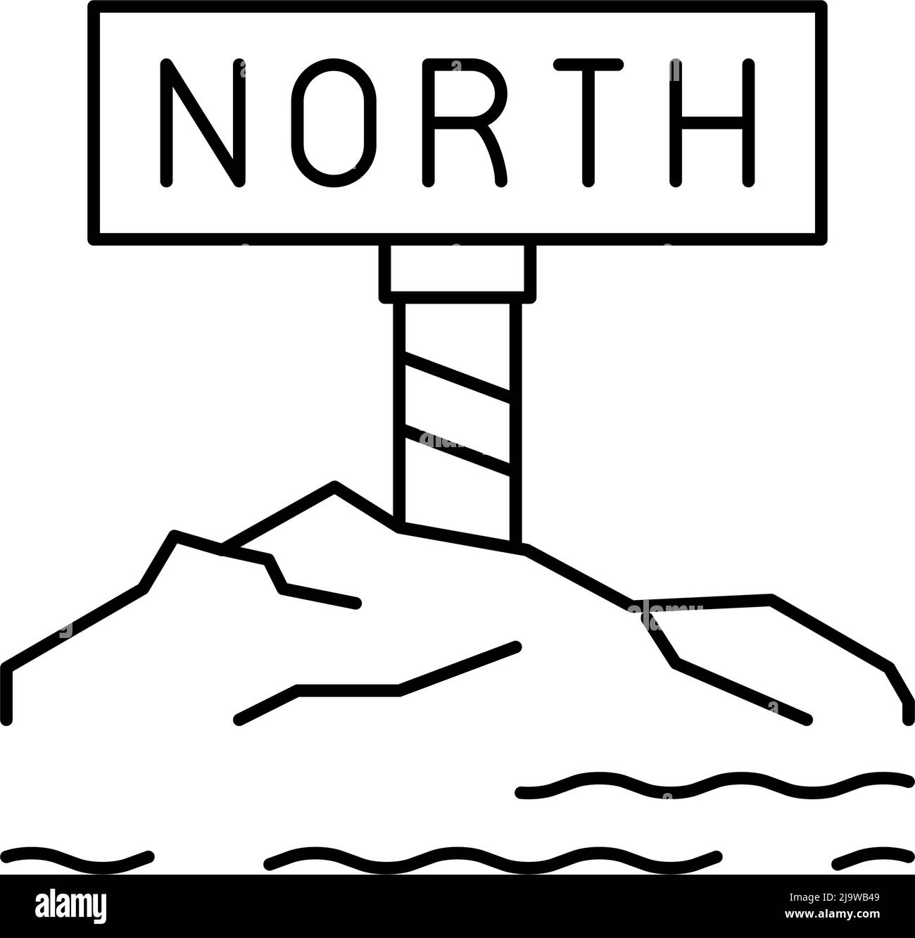 north pole clipart black and white