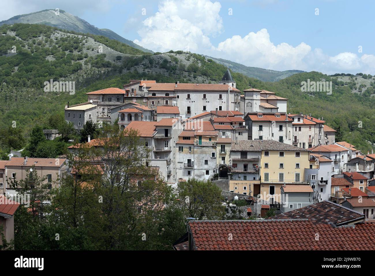 Il paese di Acquafondata nella provincia di Frosinone - Italia - maggio 2022 Stock Photo