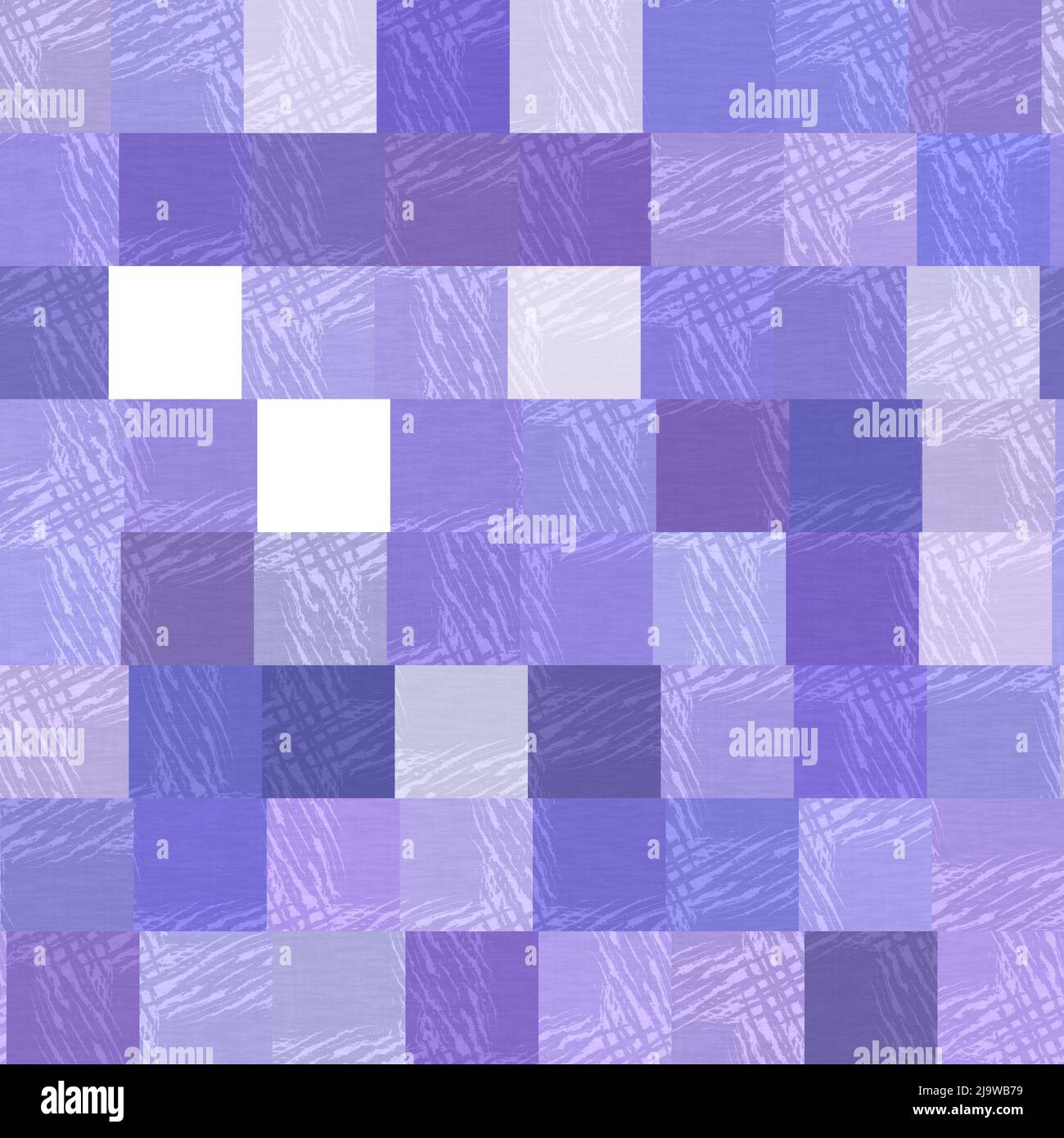 Random patchwork purple mosaic pixel grid seamless pattern. Modern ...