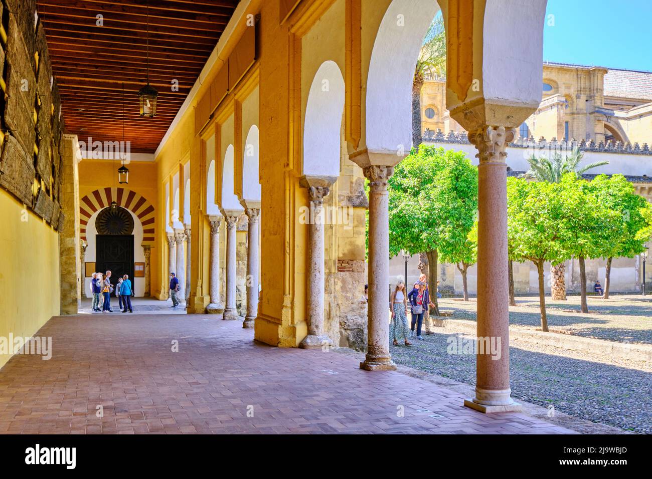 Mezquita-Catedral (Mosque-Cathedral) of Cordoba, a UNESCO World Heritage Site. Patio de los Naranjos. Andalucia, Spain Stock Photo