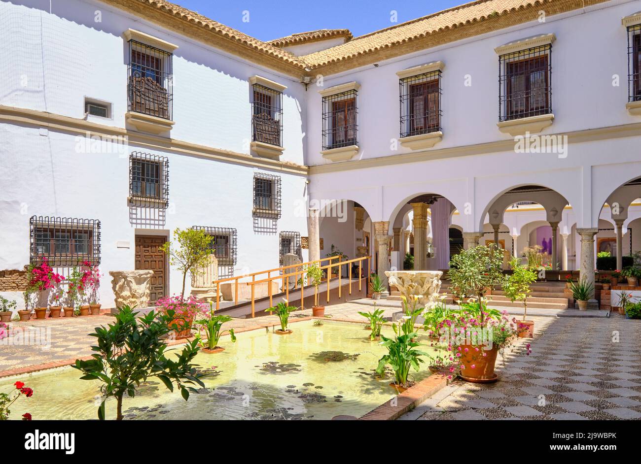 Patio (courtyard) of the Museo Arqueologico de Cordoba. Andalucia, Spain Stock Photo