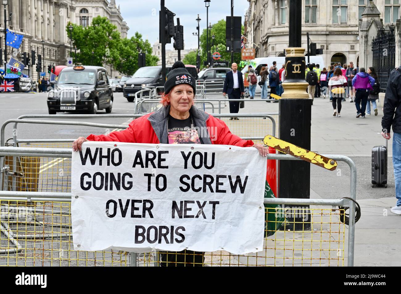 London, UK. Anti Boris Johnson protests in Parliament Square on the day that the Sue Gray Report into illegal Number 10 parties was made public. Credit: michael melia/Alamy Live News Stock Photo