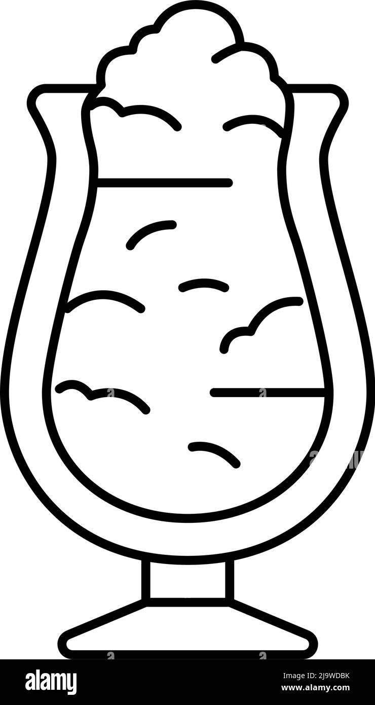 sundae ice cream line icon vector illustration Stock Vector Image & Art ...