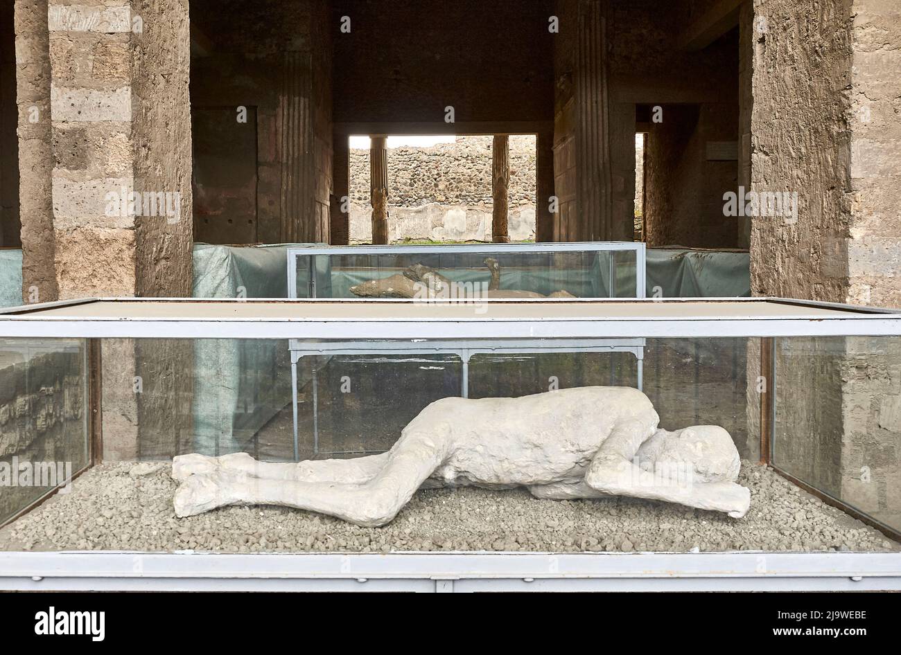 Plaster casts of dead bodies in the UNESCO World Heritage Site of