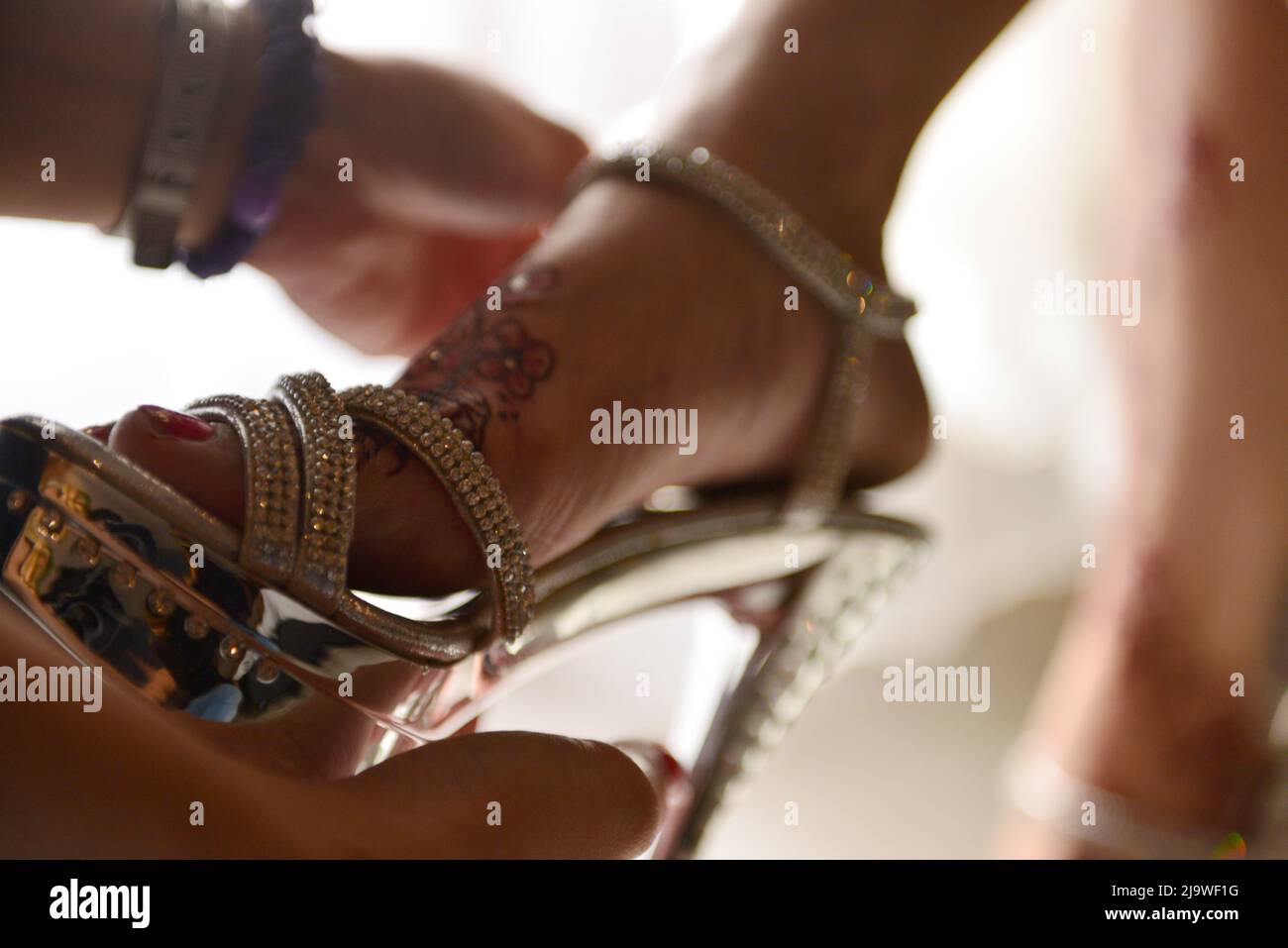 women s wedding high heels Stock Photo Alamy
