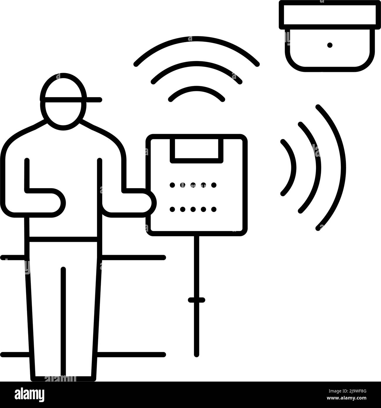 smart home device installation line icon vector illustration Stock ...