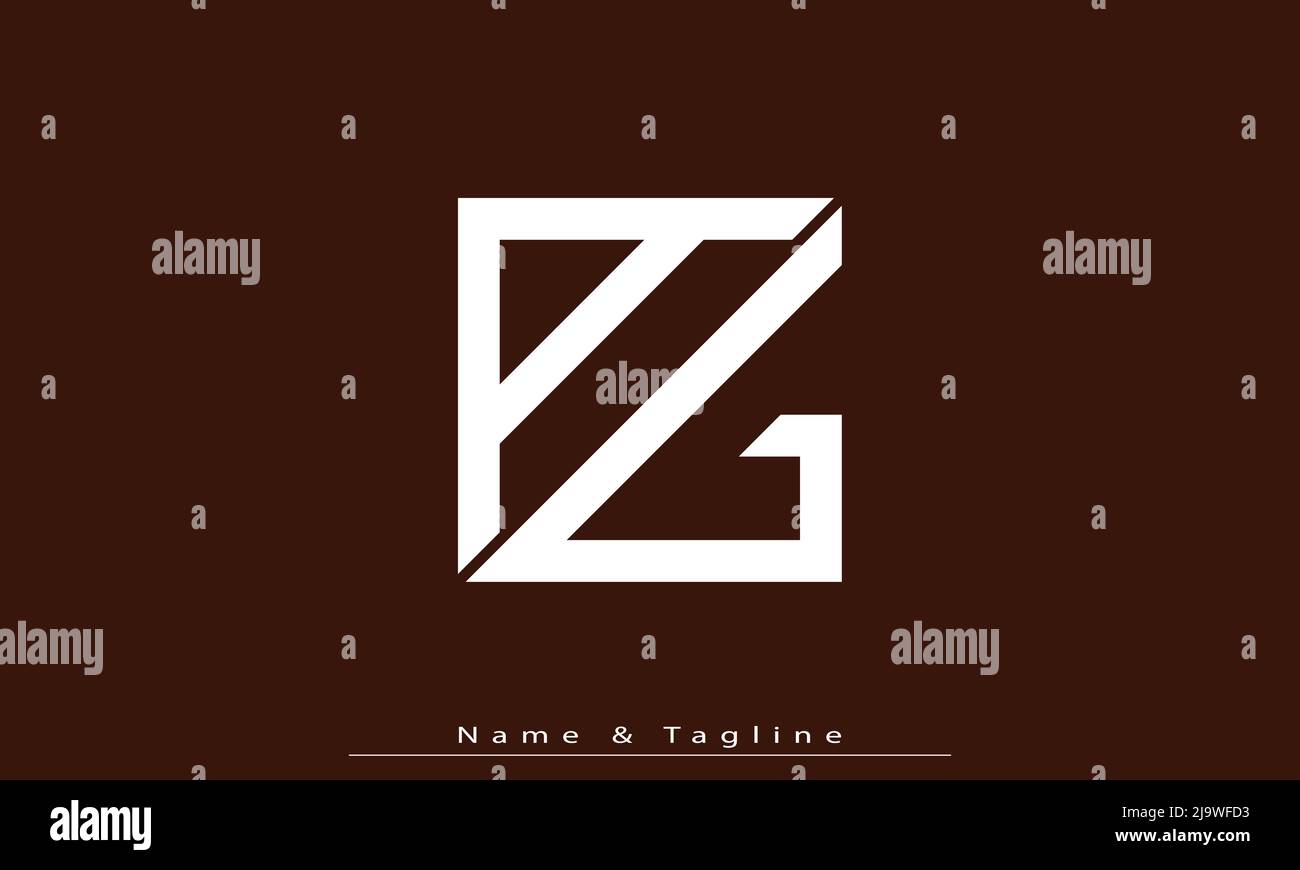 Alphabet letters Initials Monogram logo AG , GA Stock Vector