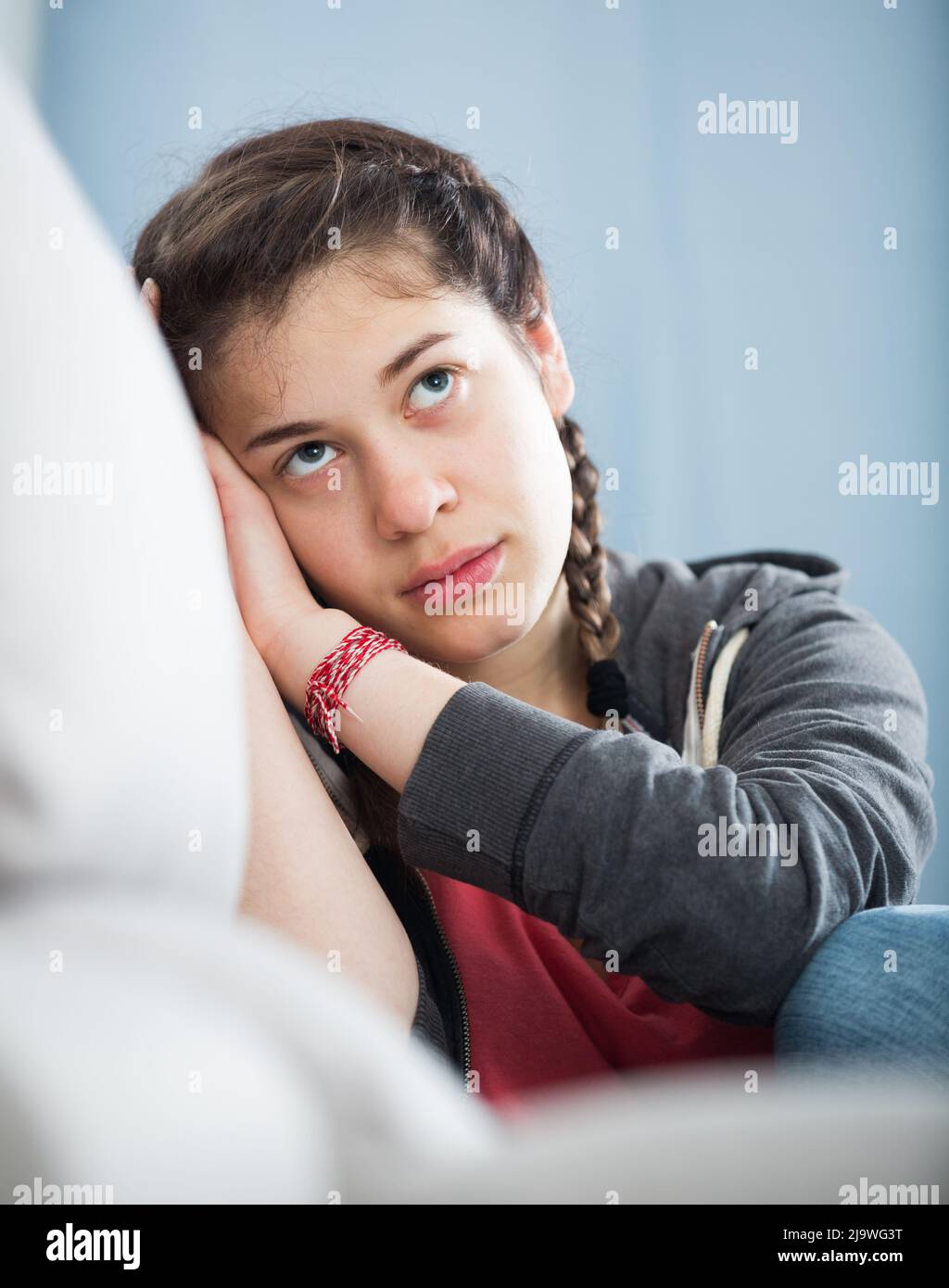 Girl being sad Stock Photo