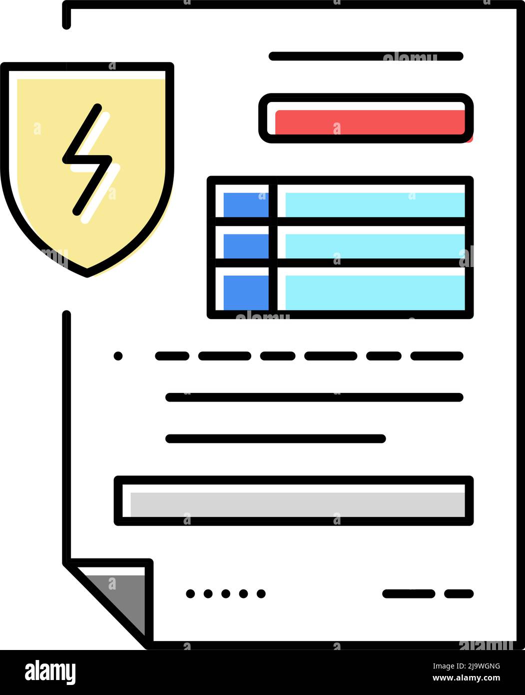 electrical safety certificate color icon vector illustration Stock Vector Image & Art Alamy