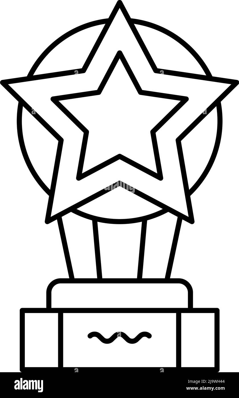 star award line icon vector illustration Stock Vector
