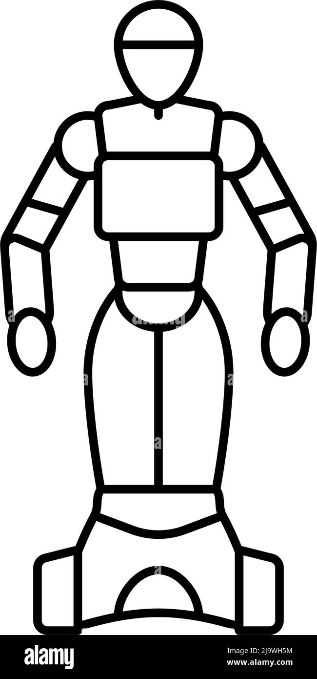 artificial robot line icon vector illustration Stock Vector Image & Art ...