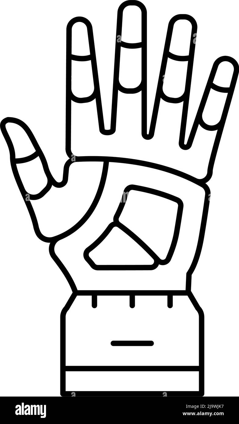 hand robot line icon vector illustration Stock Vector Image & Art - Alamy