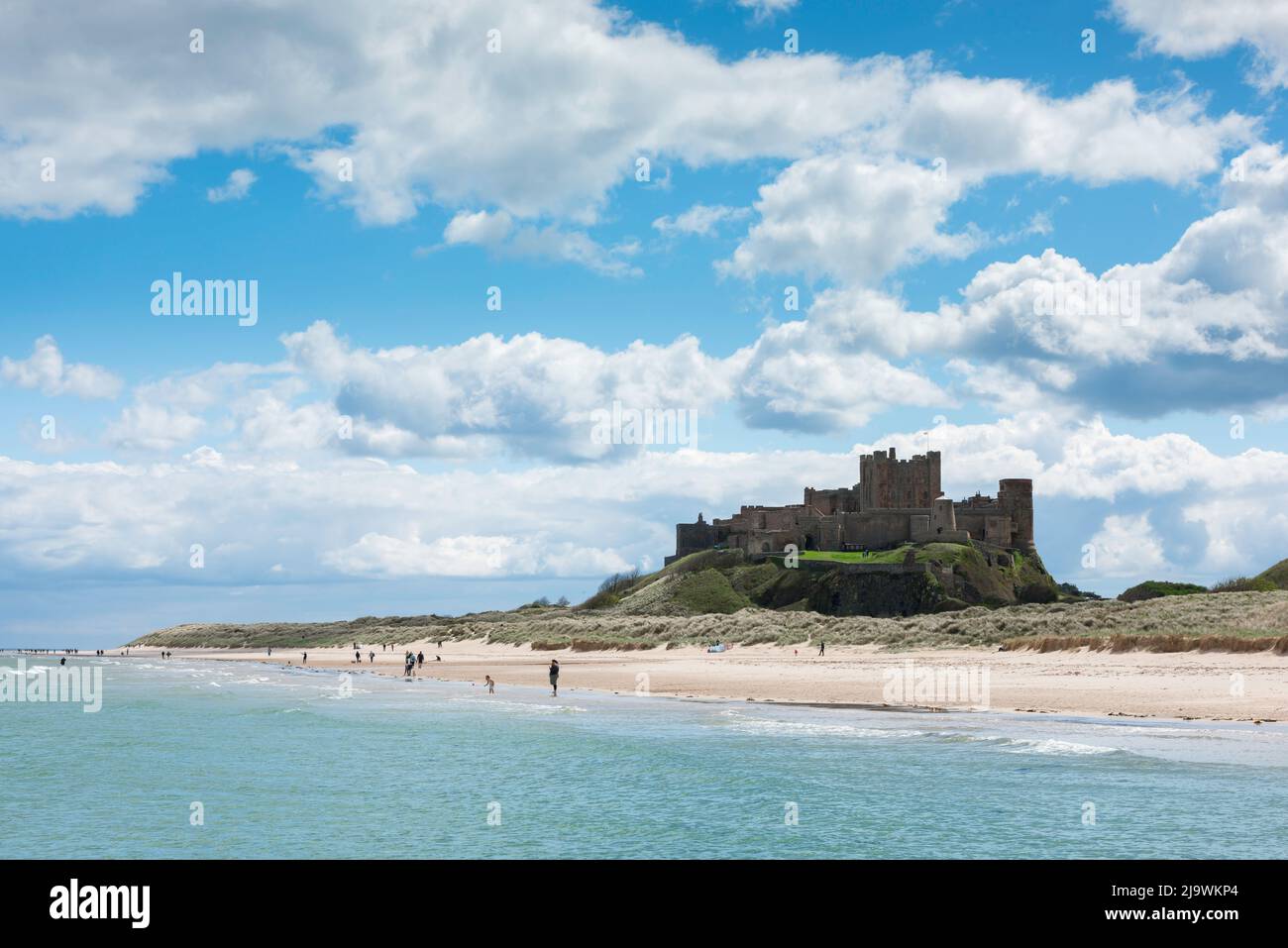 Bamburgh Beach View In Late Spring Of Bamburgh Beach With Bamburgh 