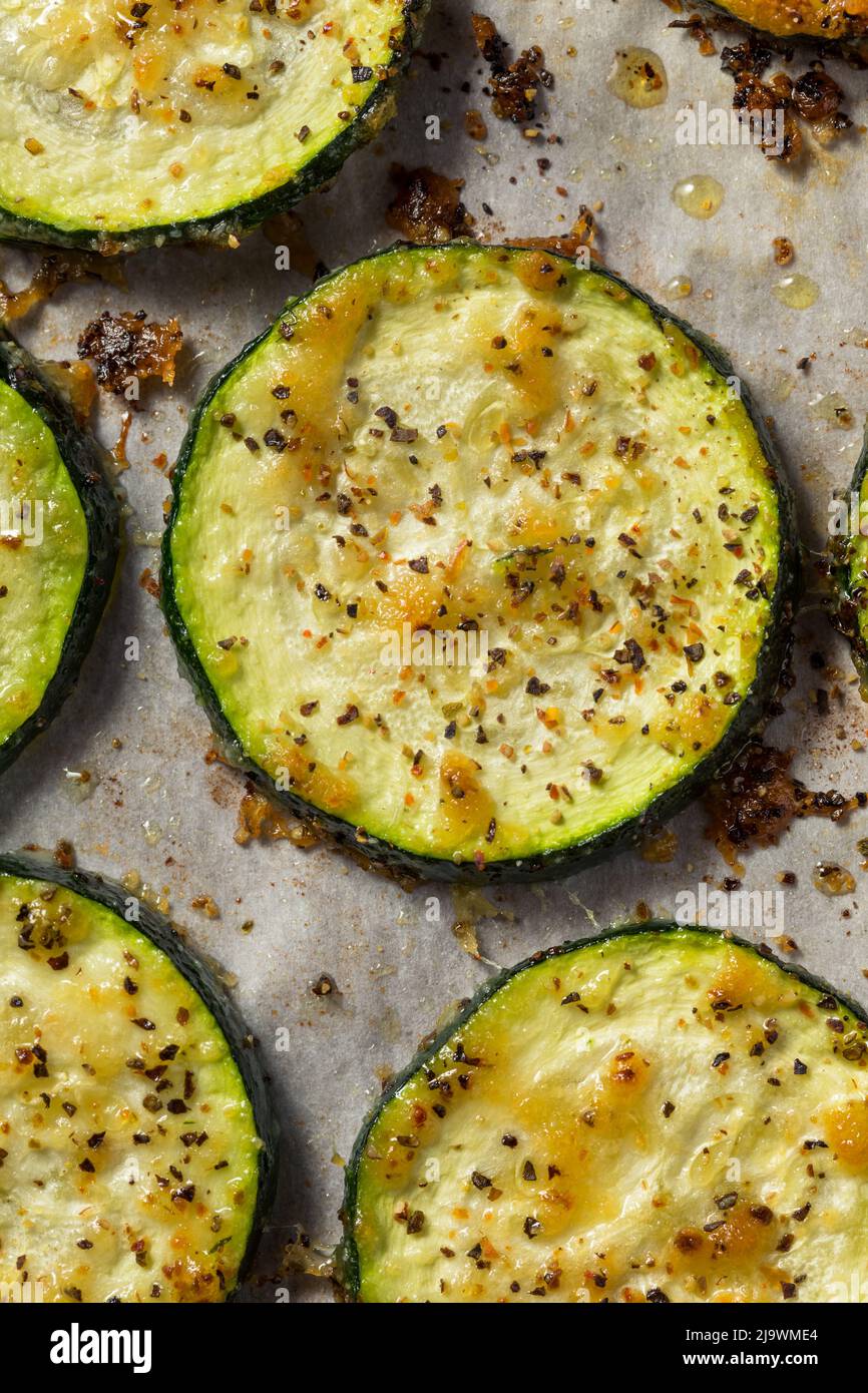 Homemade Roasted Zucchini Slices with Salt and Pepper Stock Photo Alamy
