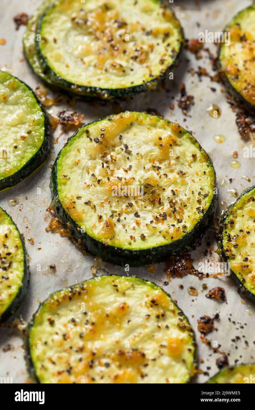 Homemade Roasted Zucchini Slices with Salt and Pepper Stock Photo Alamy