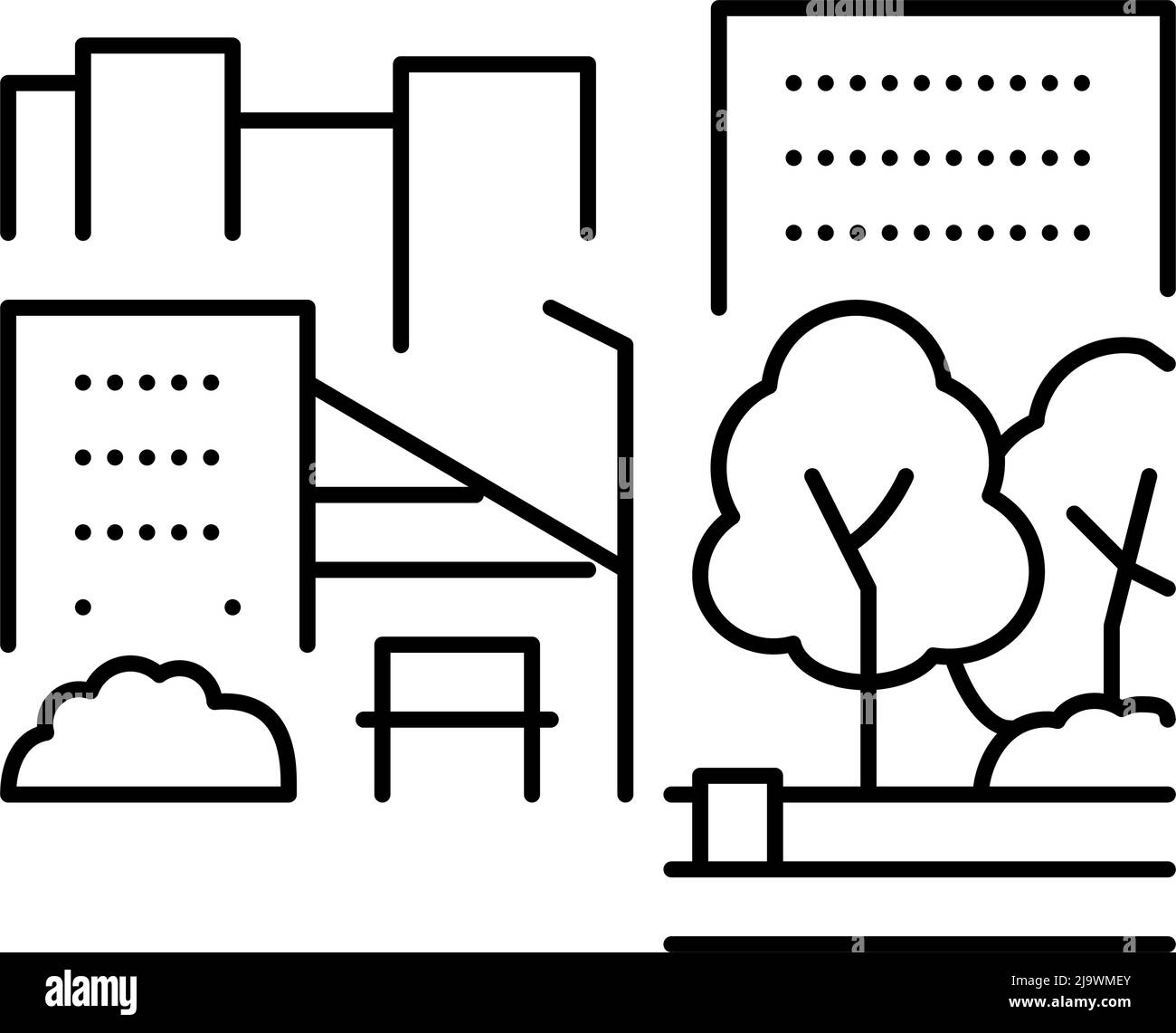 urban park line icon vector illustration Stock Vector Image & Art - Alamy