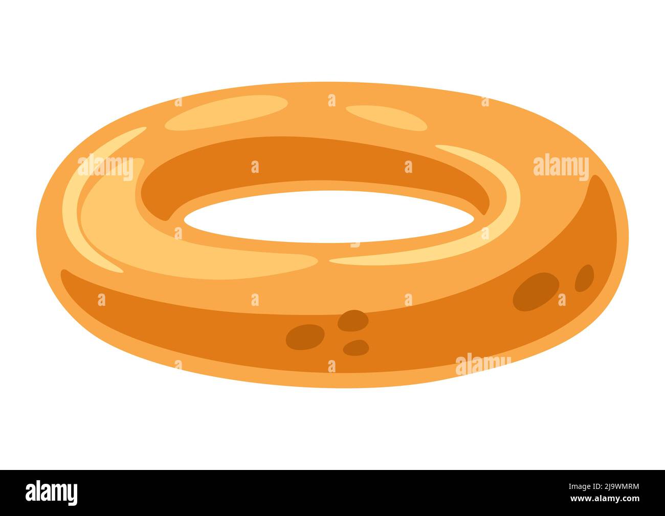 Illustration of fresh bagel. Image for bakeries and groceries. Healthy ...