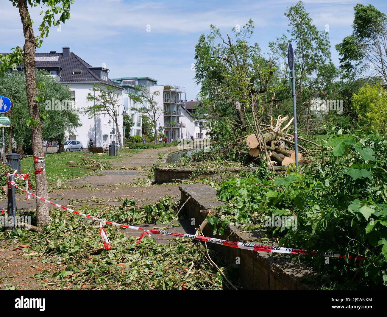 Tornado in Paderborn 20. Mai 2022 Tief Emmelinde Stock Photo