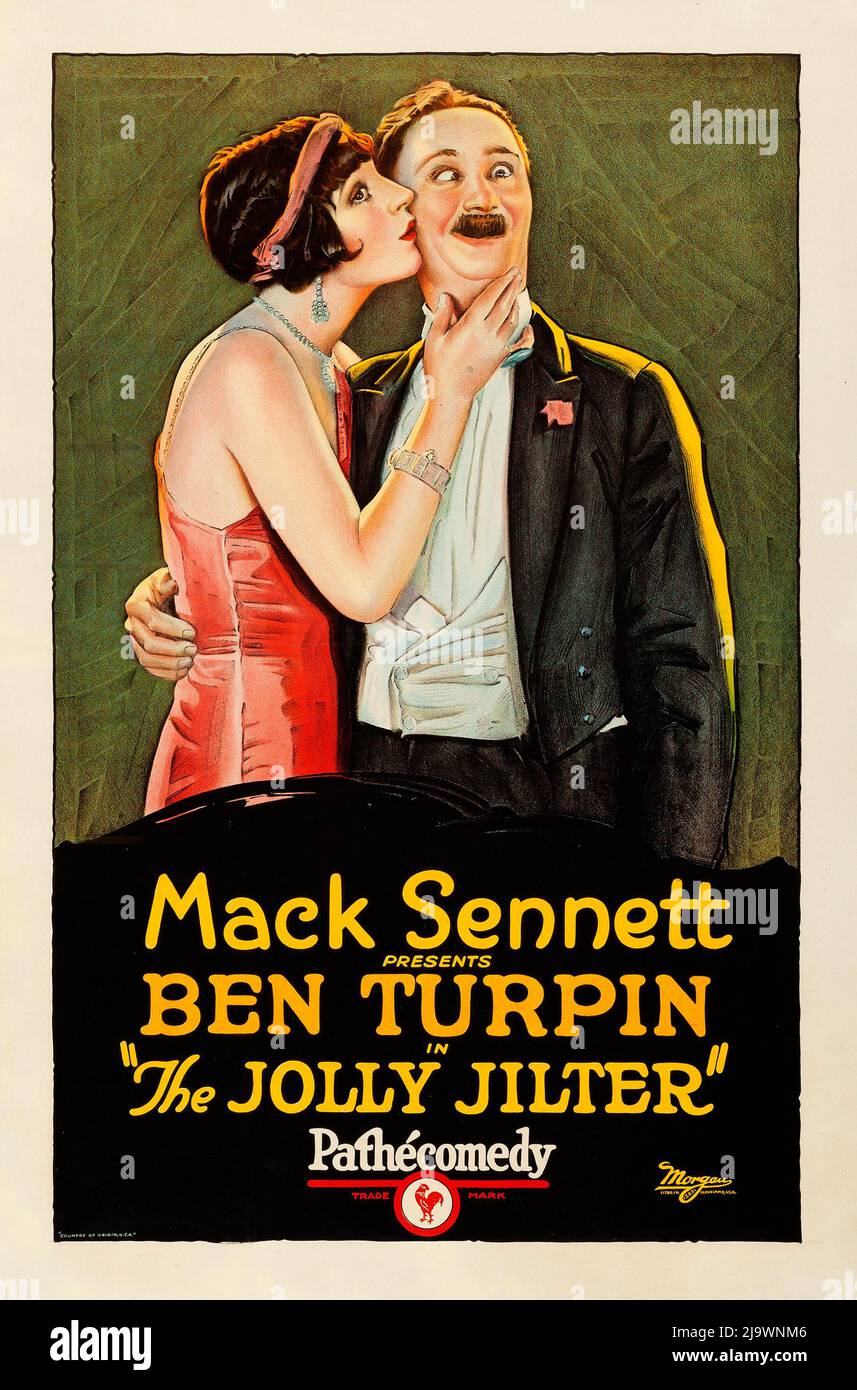 Ben Turpin silent movie, comedy - The Jolly Jilter (Pathé, 1927) Stock Photo