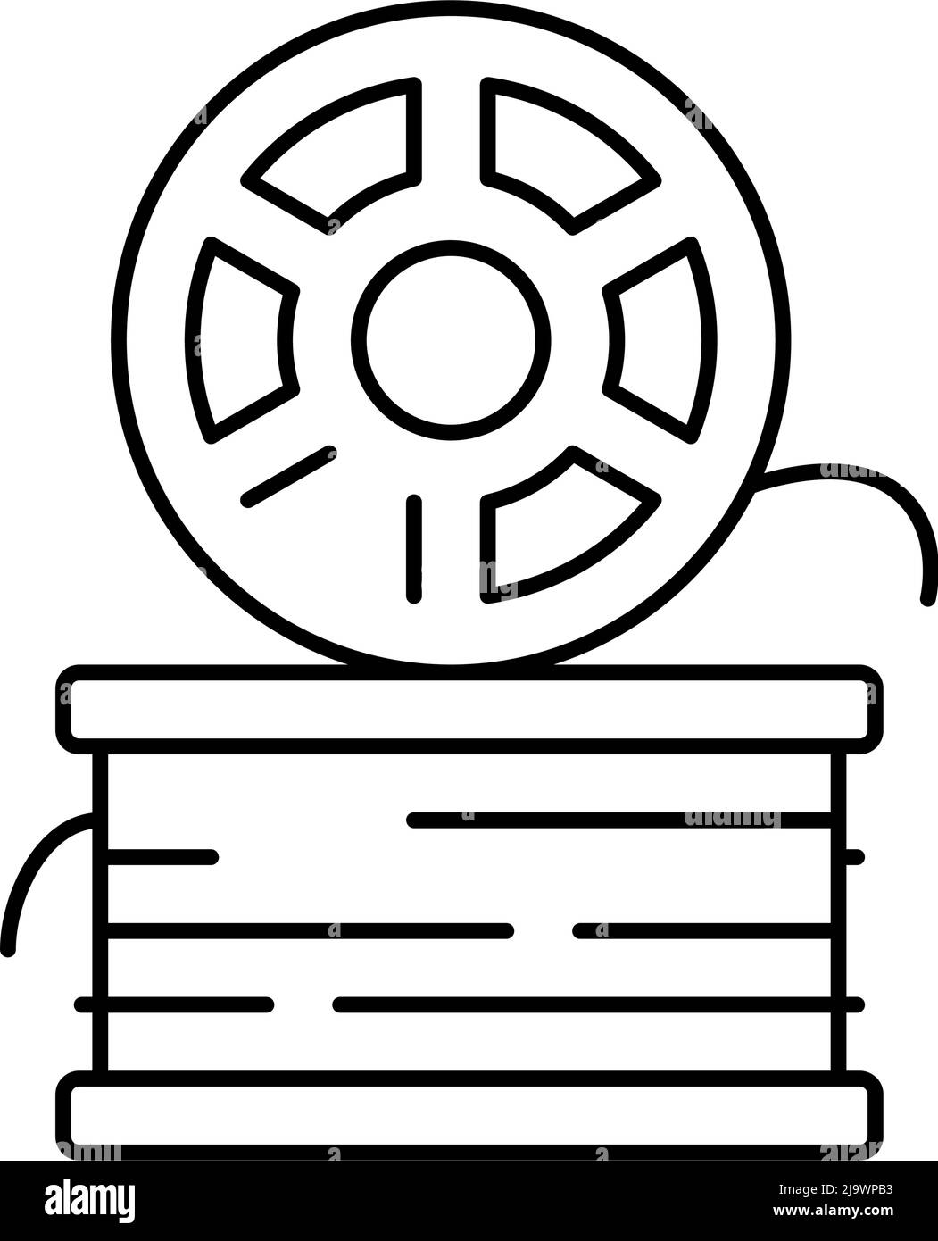 3d printer plastic line icon vector illustration Stock Vector Image ...