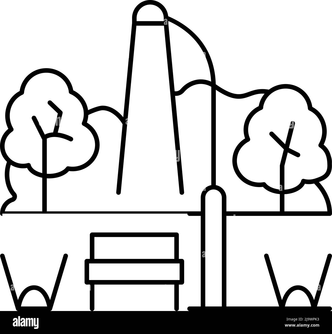 light park line icon vector illustration Stock Vector Image & Art - Alamy