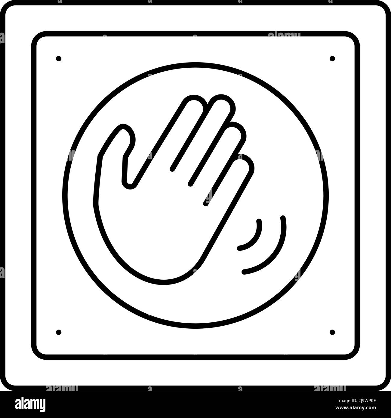 switch contactless line icon vector illustration Stock Vector Image ...