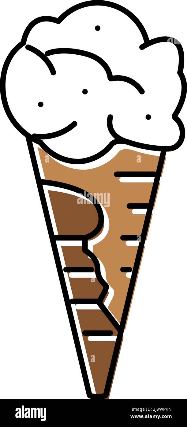 italian ice cream color icon vector illustration Stock Vector Image ...