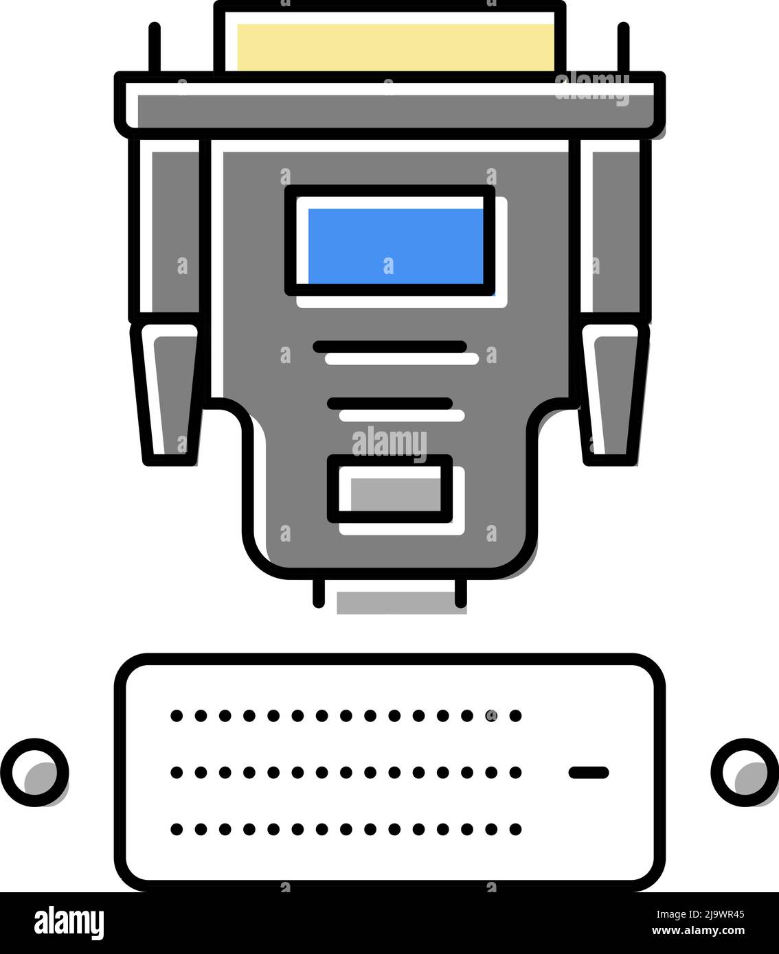 dvi cable and port color icon vector illustration Stock Vector Image