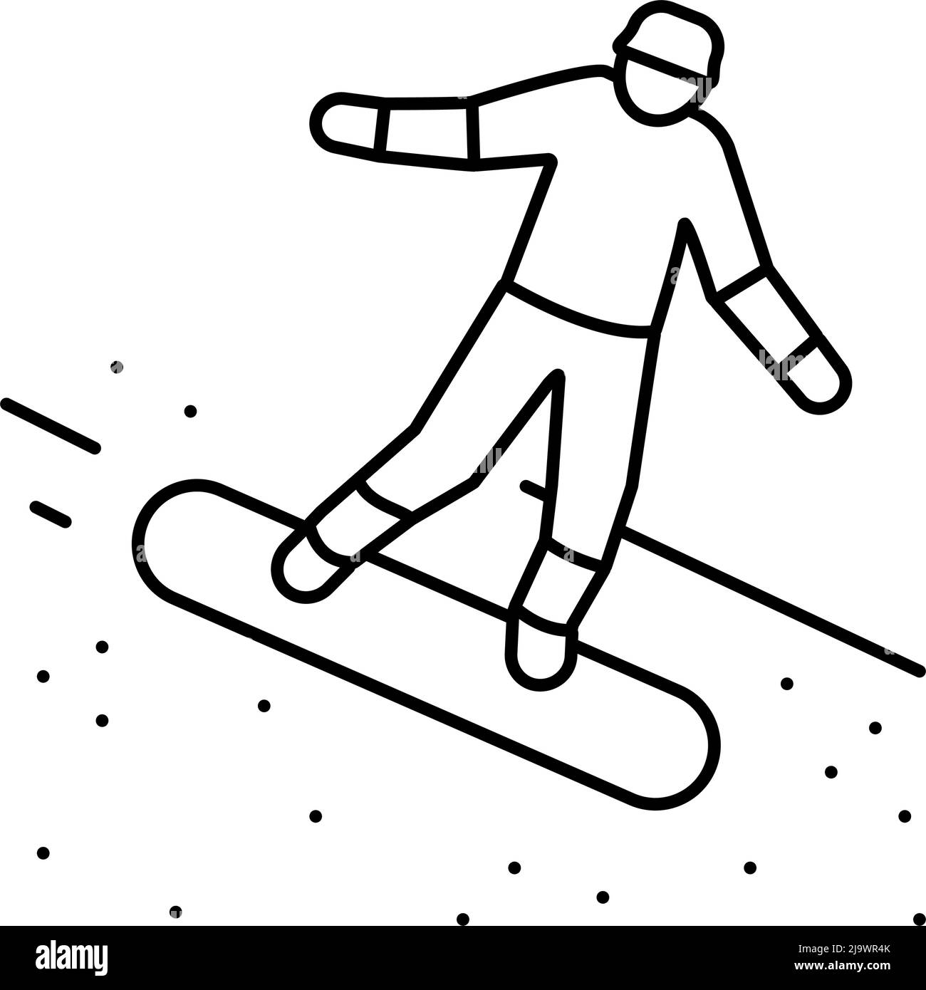 sand surfing line icon vector illustration Stock Vector Image & Art - Alamy