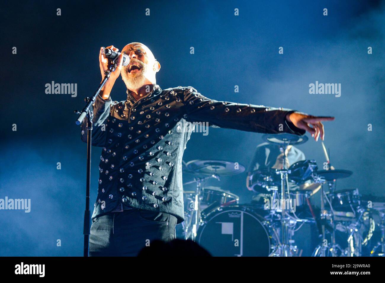 Peter Murphy of Bauhaus performs on stage at Arlene Schnitzer Concert ...