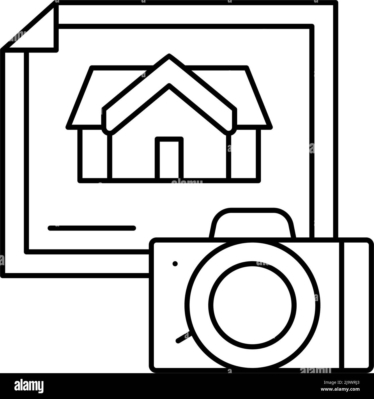 property photography line icon vector illustration Stock Vector Image ...