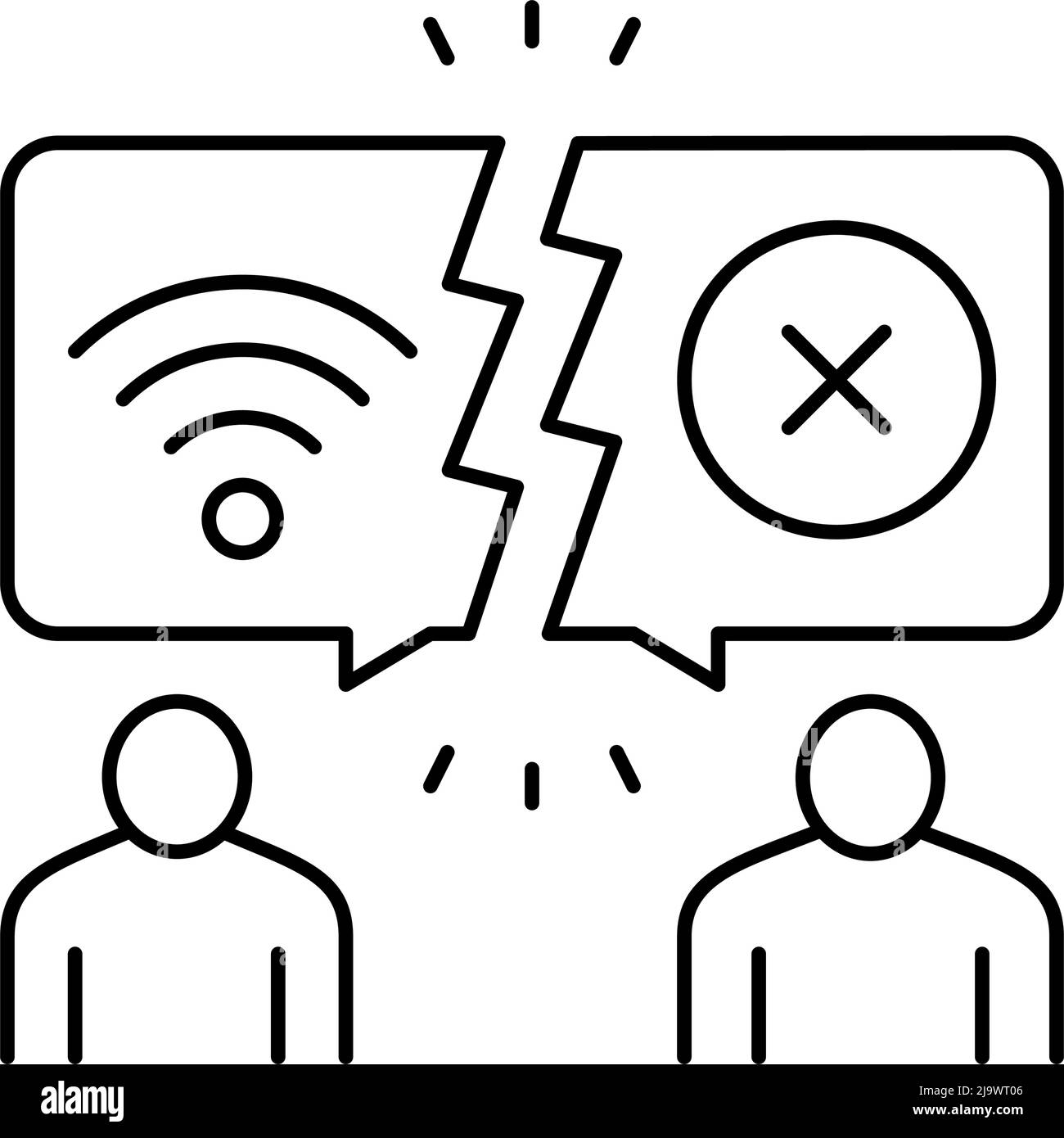 digital divide line icon vector illustration Stock Vector Image & Art