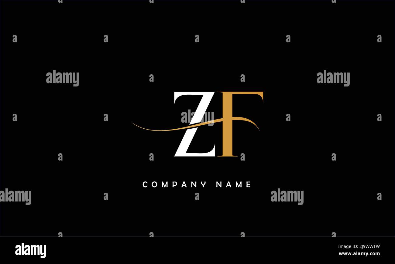 ZF, FZ Alphabets Letters Logo Monogram Stock Vector