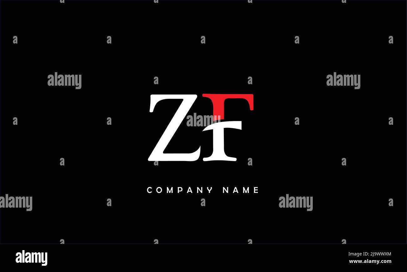 ZF, FZ Alphabets Letters Logo Monogram Stock Vector